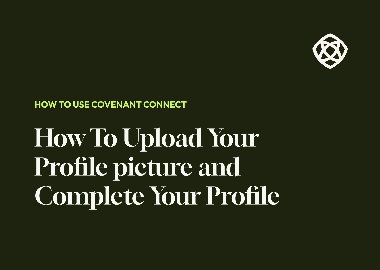 How To Upload Your Profile picture and Complete Your Profile